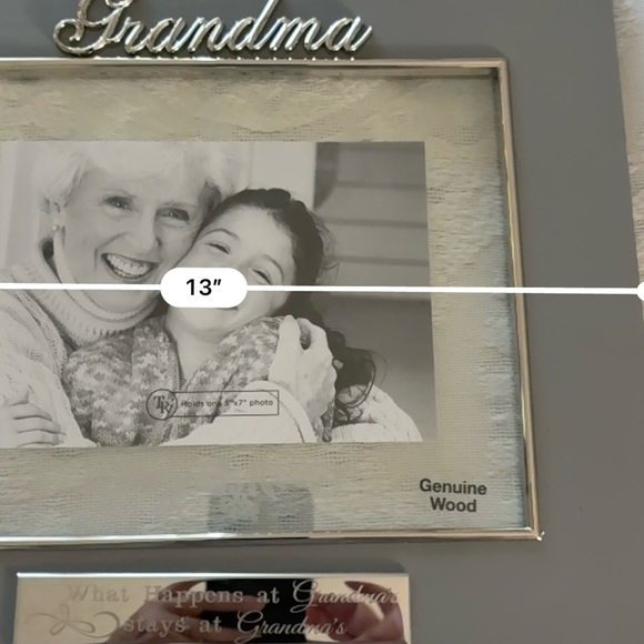 BNWOT Gray Wood Grandma Picture Frame, No longer Sold in Stores! Engraved - Picture 9 of 9